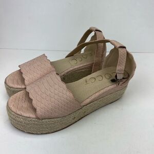 Ccocci Everlyn blush pink snake sandals wedges